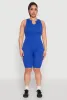 Plus Size Seamless Rib Knit Biker Shorts sold by Rainbow