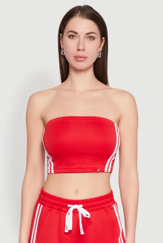 Varsity Stripe Cropped Tube Top sold by Rainbow