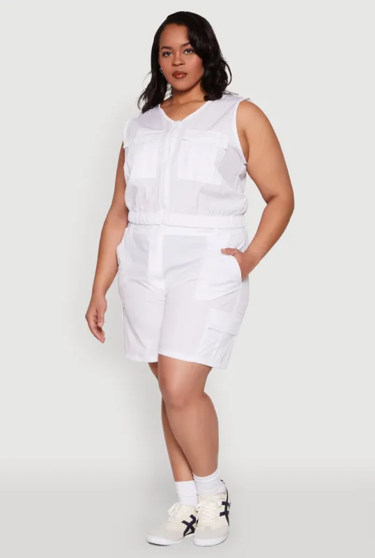 Plus Size High Waisted Cargo Shorts sold by Rainbow