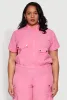 Plus Size Nylon Utility Zip Front Top sold by Rainbow