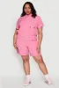 Plus Size Nylon Utility Zip Front Top sold by Rainbow