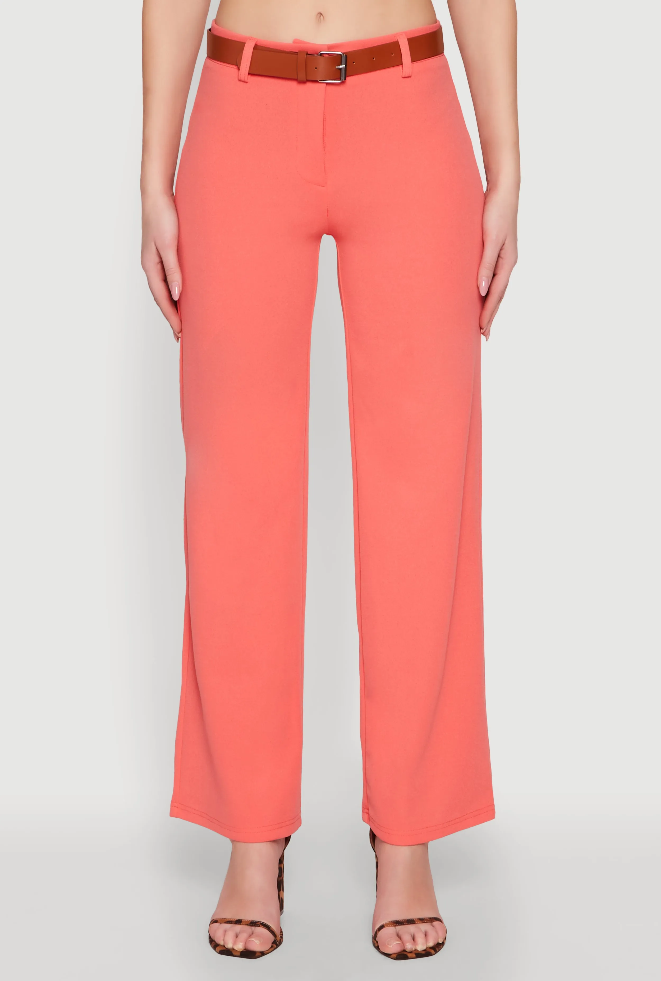 Crepe Knit Belted Dress Pants sold by Rainbow product image thumbnail 3