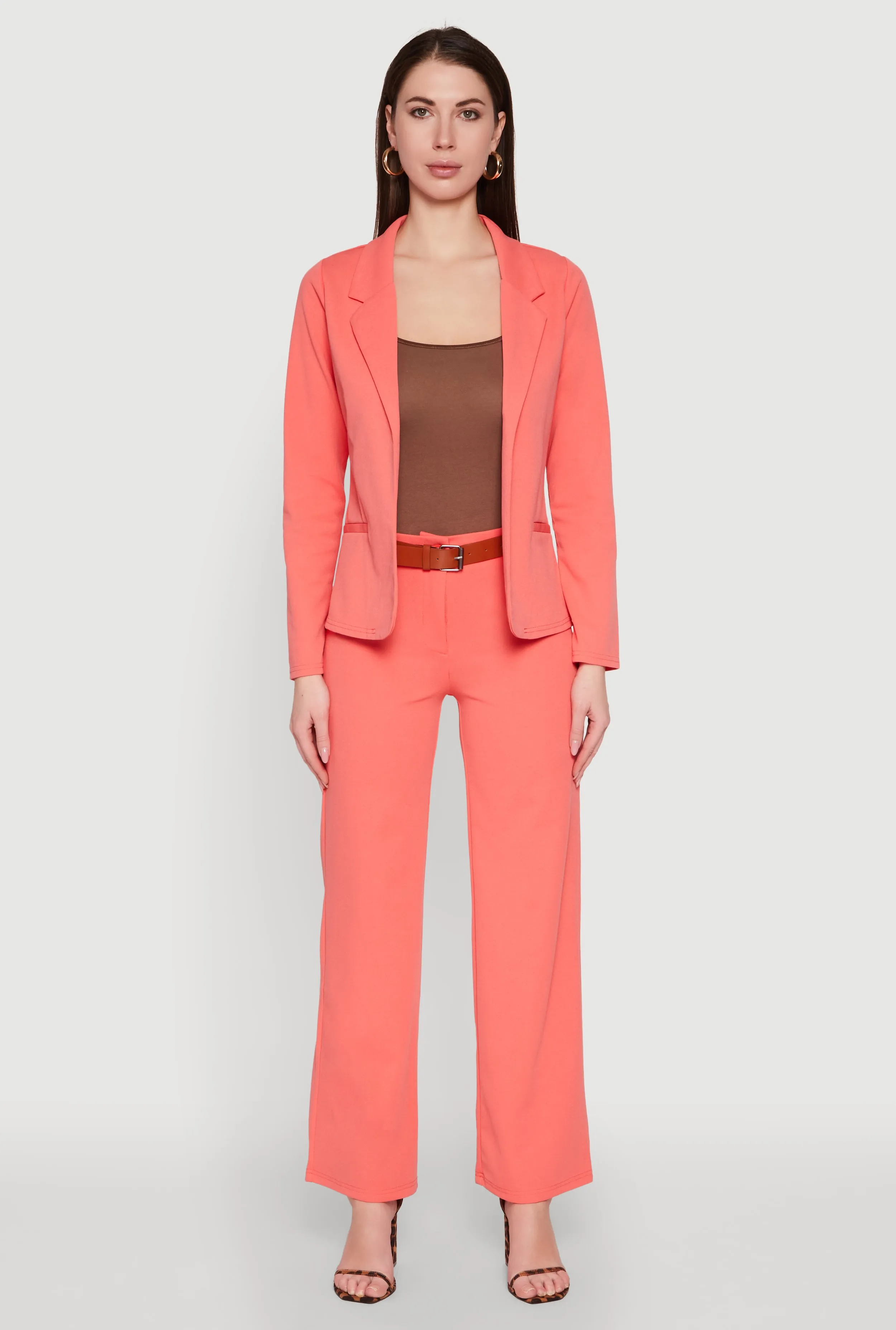 Crepe Knit Belted Dress Pants sold by Rainbow product image thumbnail 2