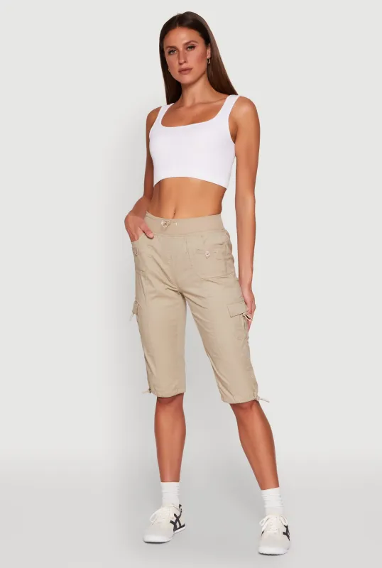 Toggle Drawstring Cargo Capris sold by Rainbow