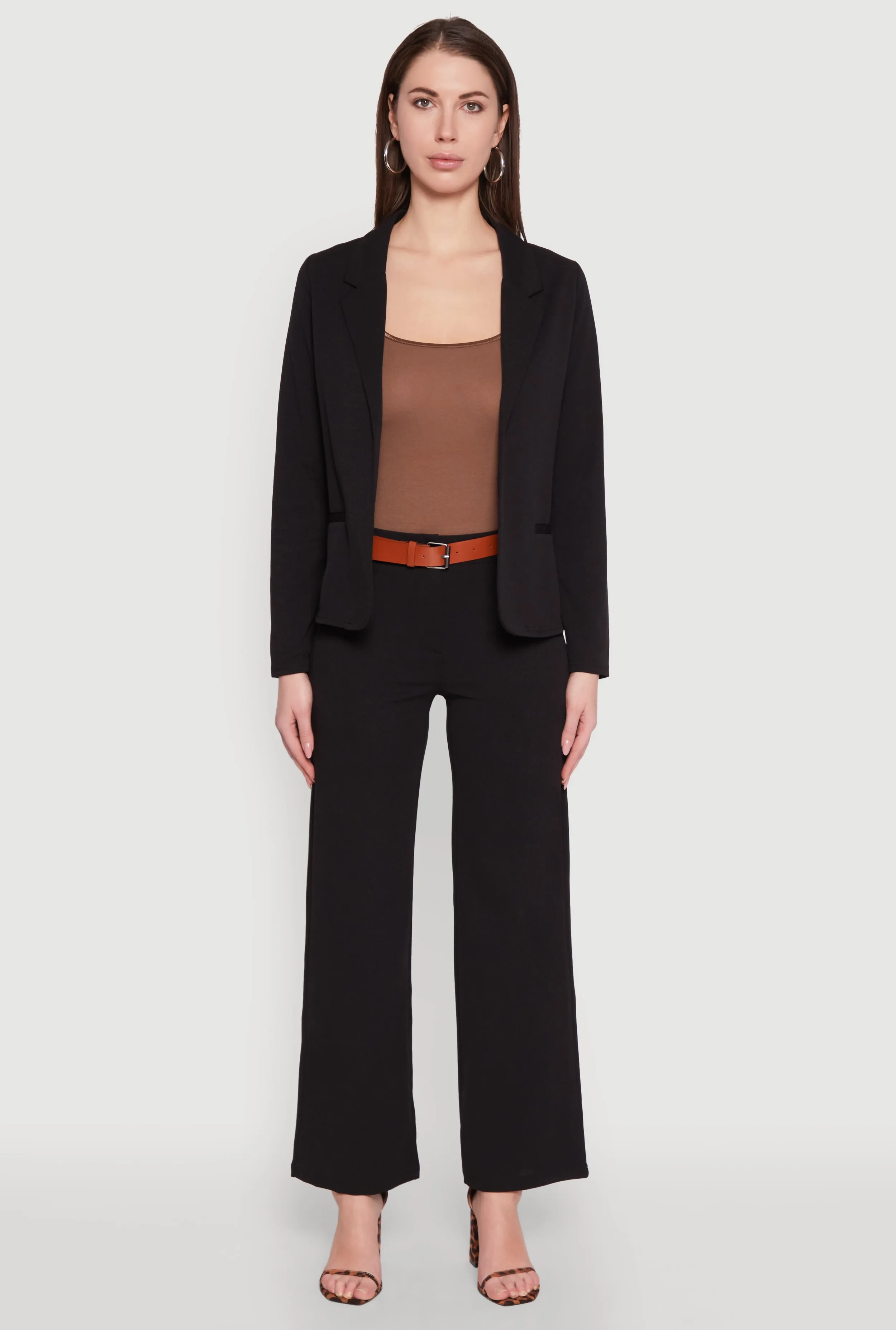 Crepe Knit Belted Dress Pants sold by Rainbow product image thumbnail 2