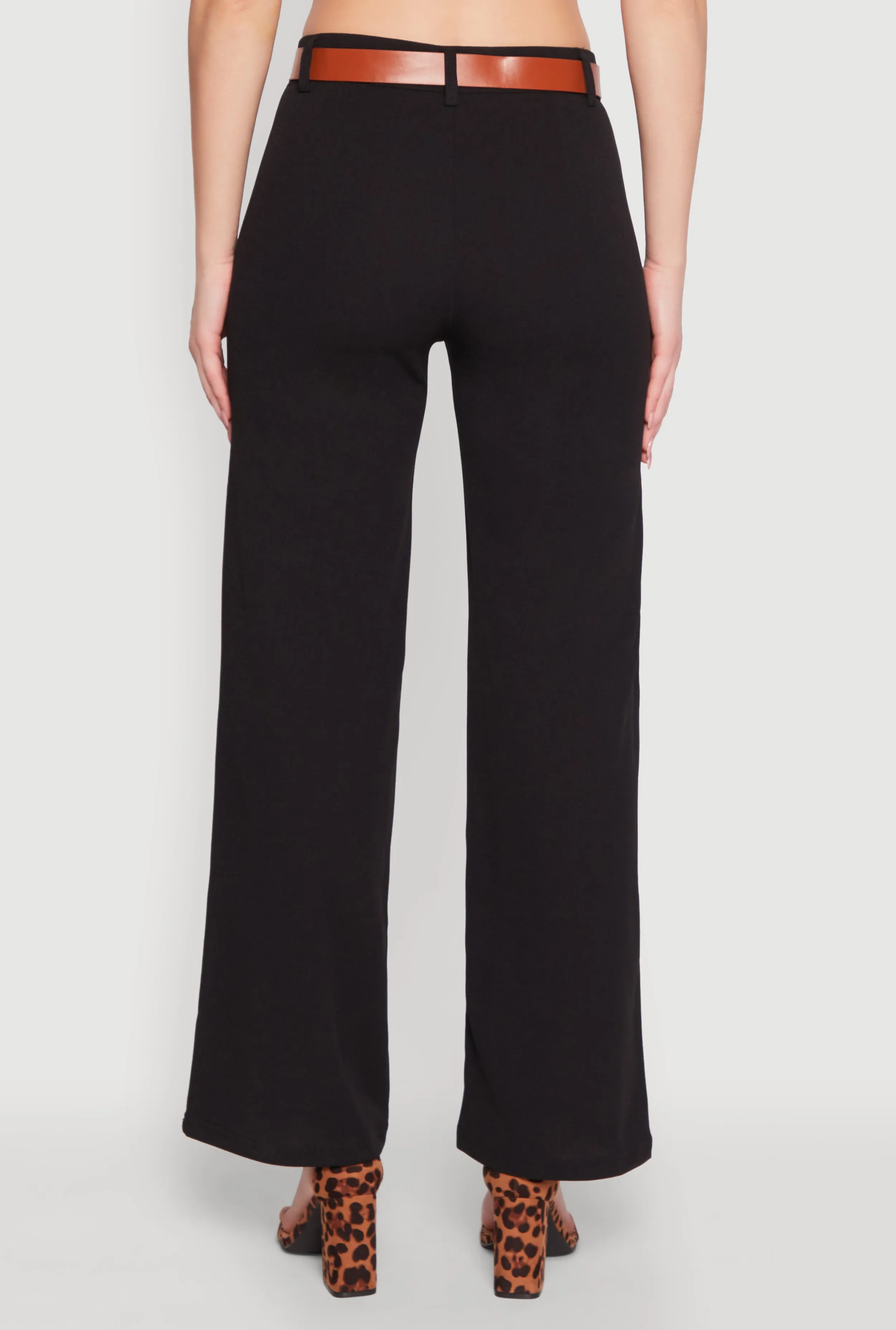 Crepe Knit Belted Dress Pants sold by Rainbow product image thumbnail 5