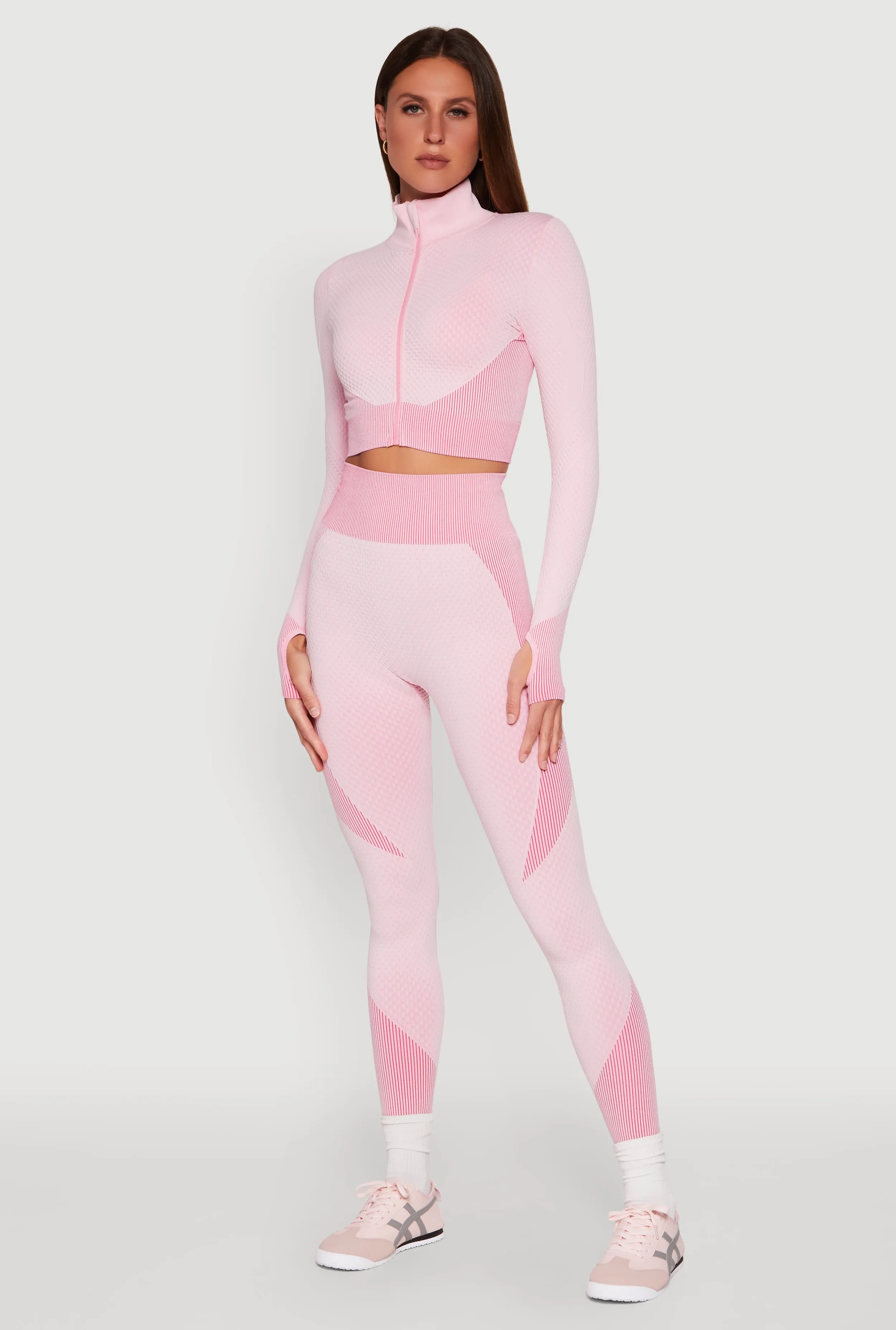 Striped Detail Two Tone Leggings sold by Rainbow