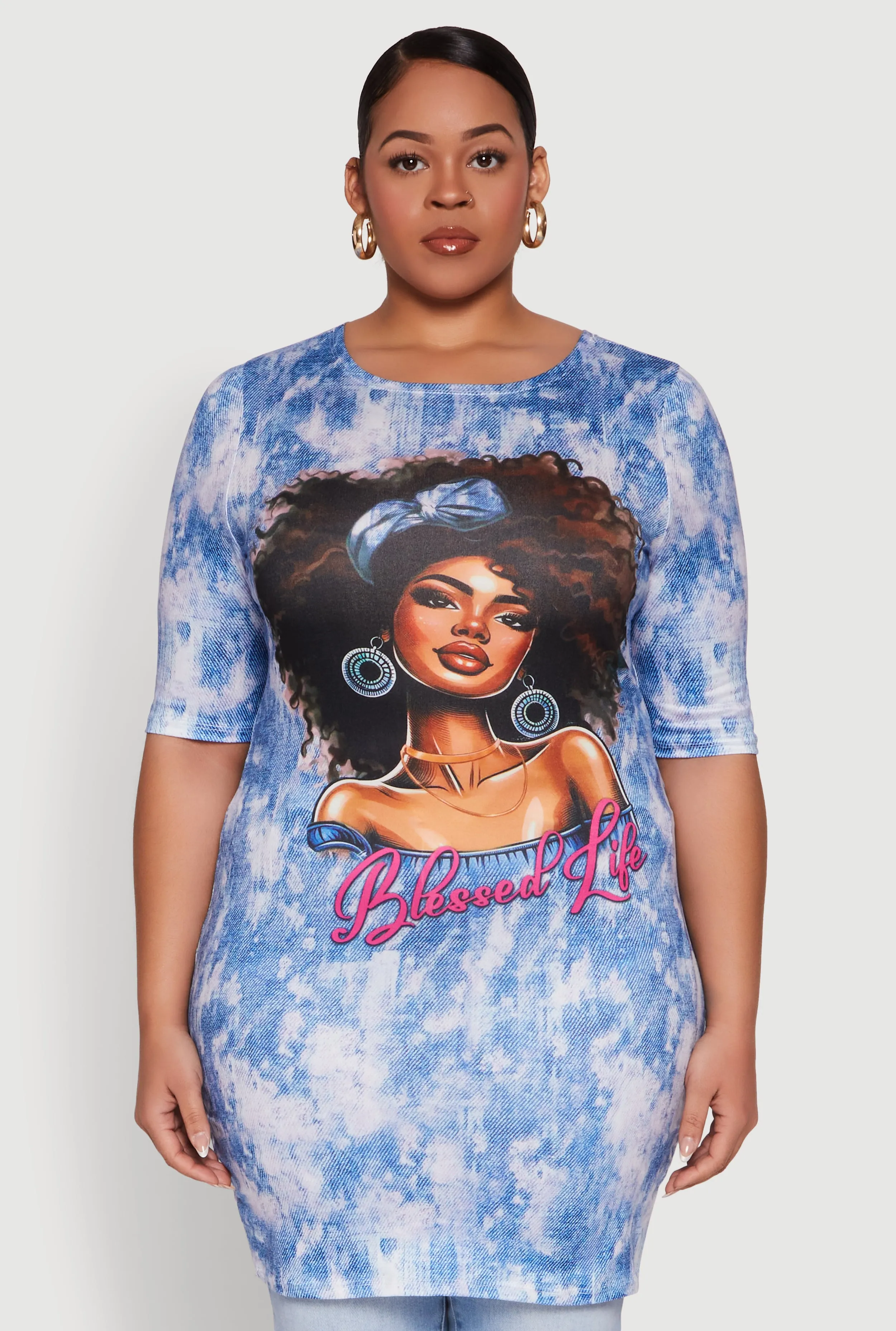 Plus Size Blessed Life Graphic Dress sold by Rainbow product image thumbnail 2