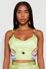 Metallic Detail Patterned Bustier Top sold by Rainbow