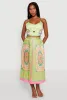 Metallic Detail Patterned Bustier Top sold by Rainbow