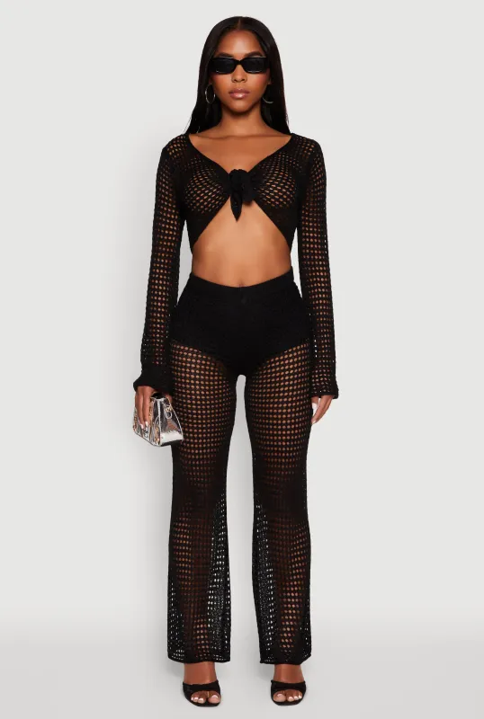 Crochet Straight Leg Pants sold by Rainbow