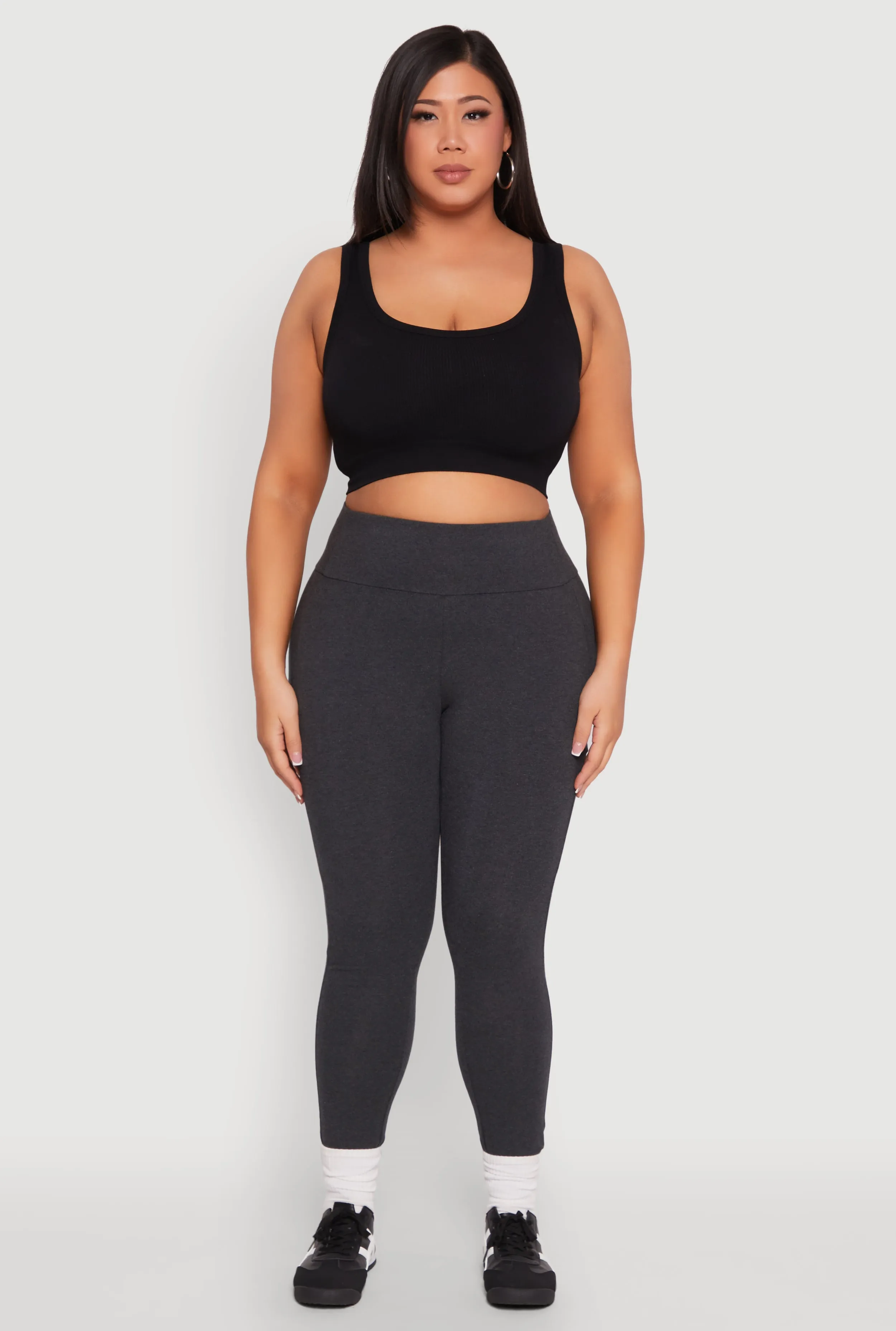 Plus Size Side Pocket High Waisted Leggings sold by Rainbow product image thumbnail 2