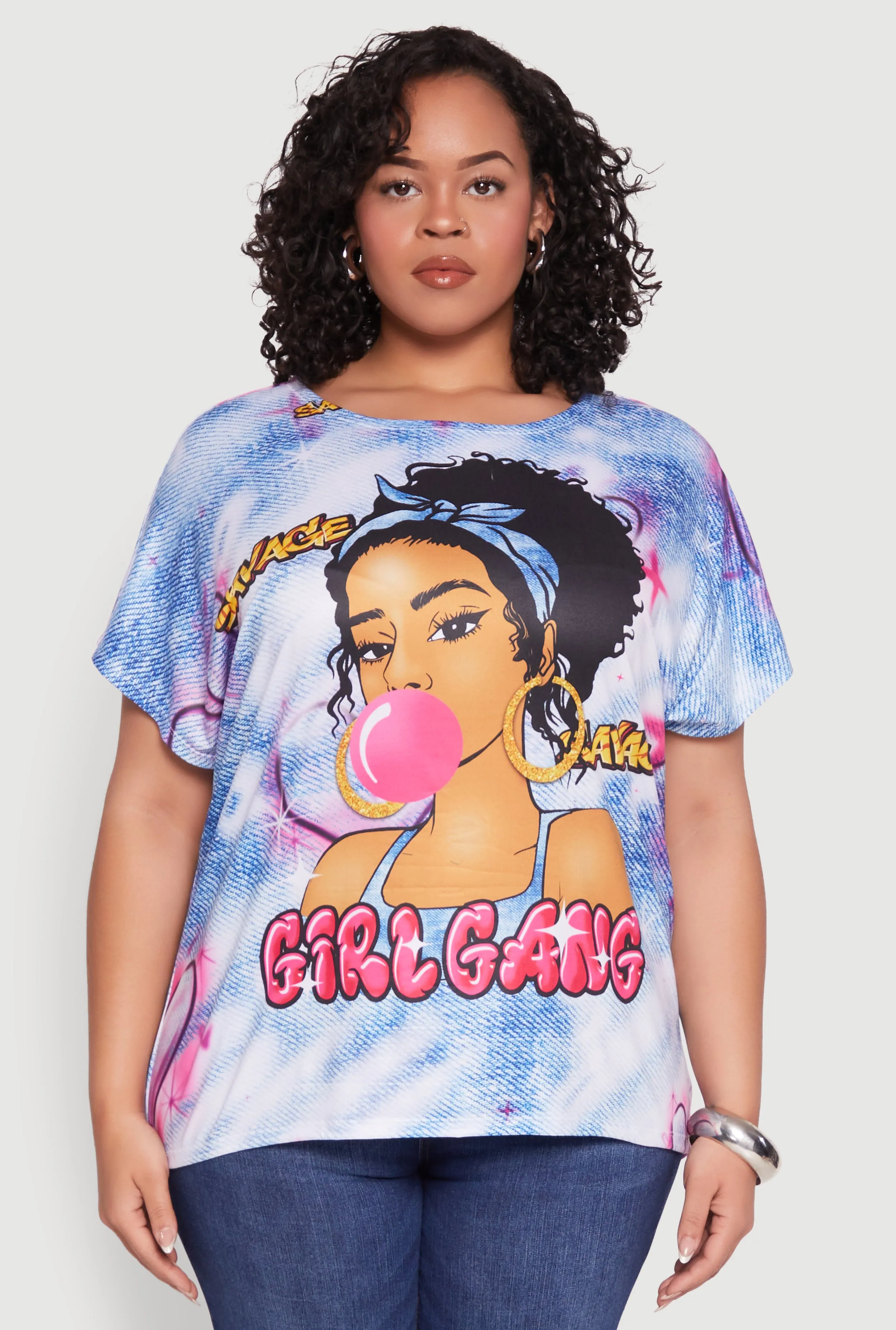 Plus Size Girl Gang Graphic Tee sold by Rainbow product image thumbnail 2