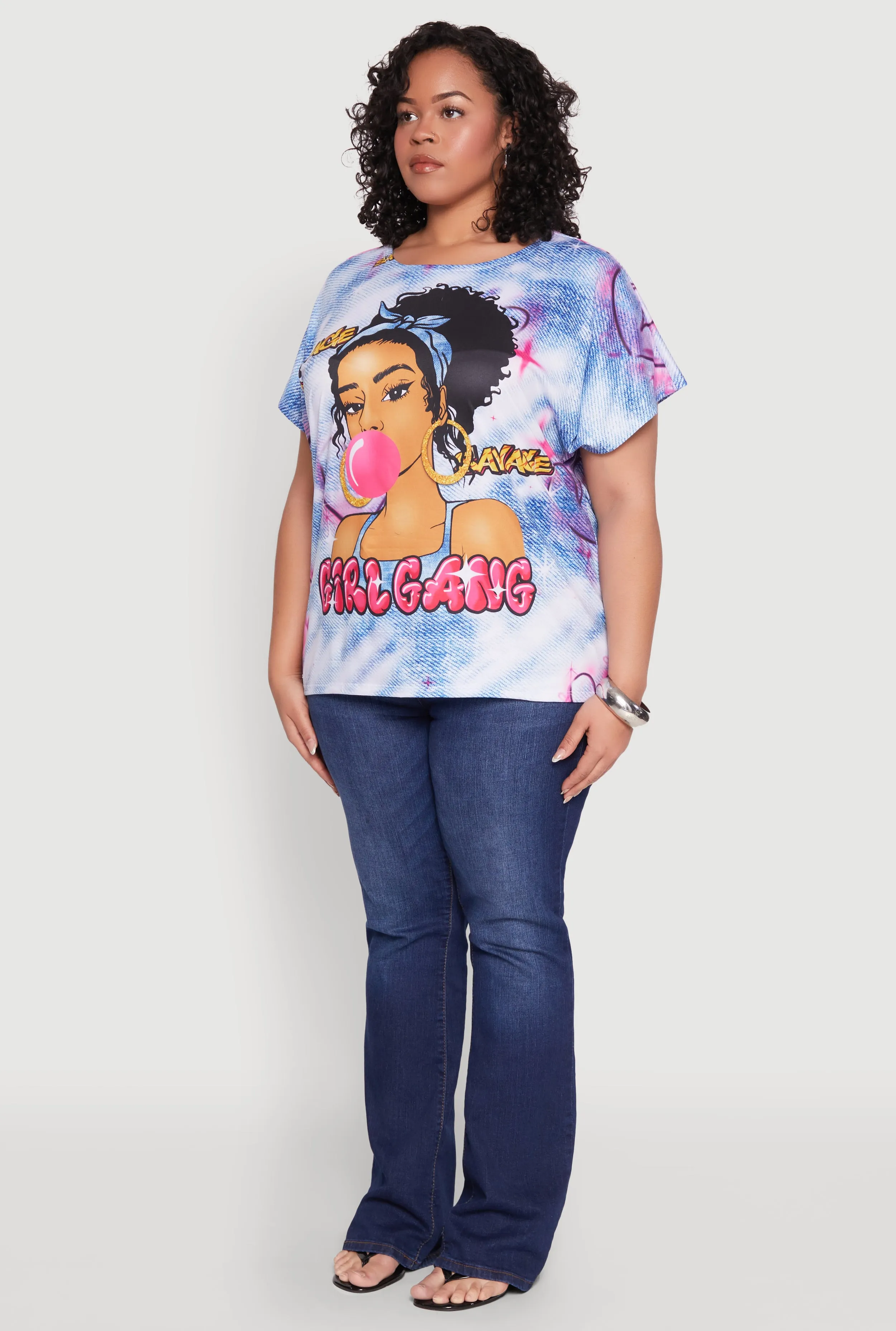 Plus Size Girl Gang Graphic Tee sold by Rainbow product image thumbnail 5