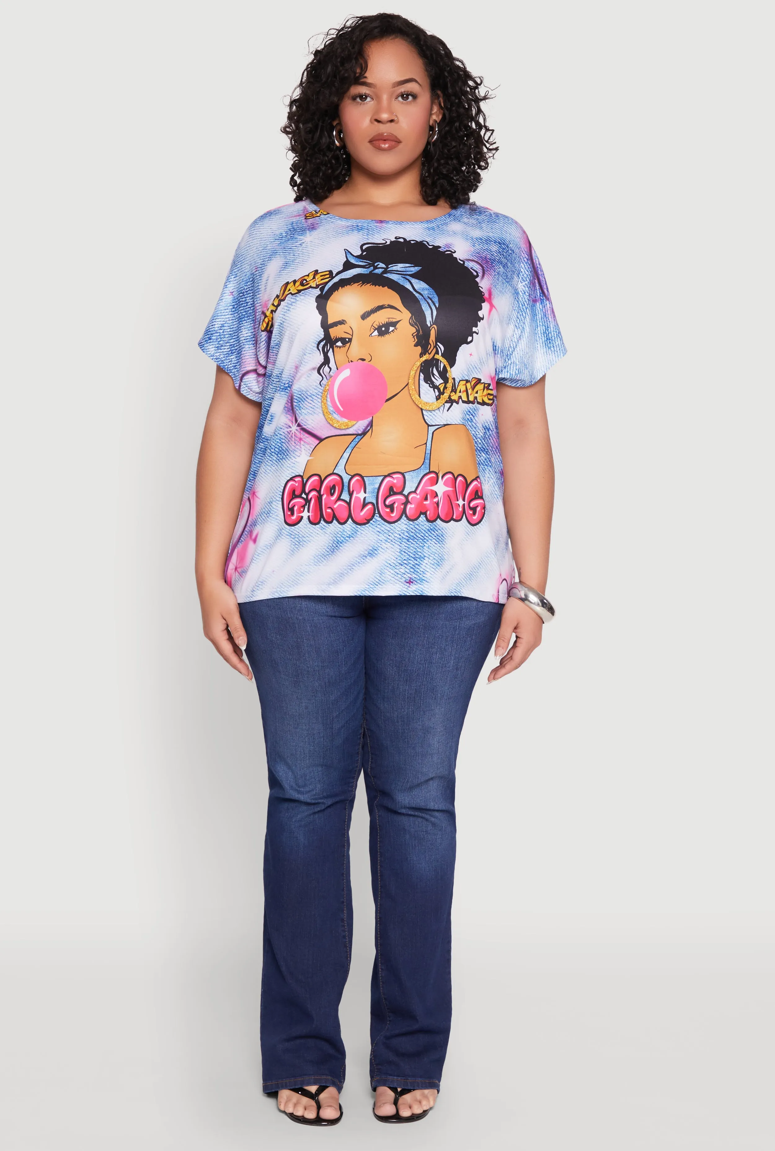 Plus Size Girl Gang Graphic Tee sold by Rainbow product image thumbnail 3
