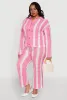 Plus Size Daisy Striped Crochet Pants sold by Rainbow