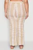 Plus Size Daisy Striped Crochet Pants sold by Rainbow