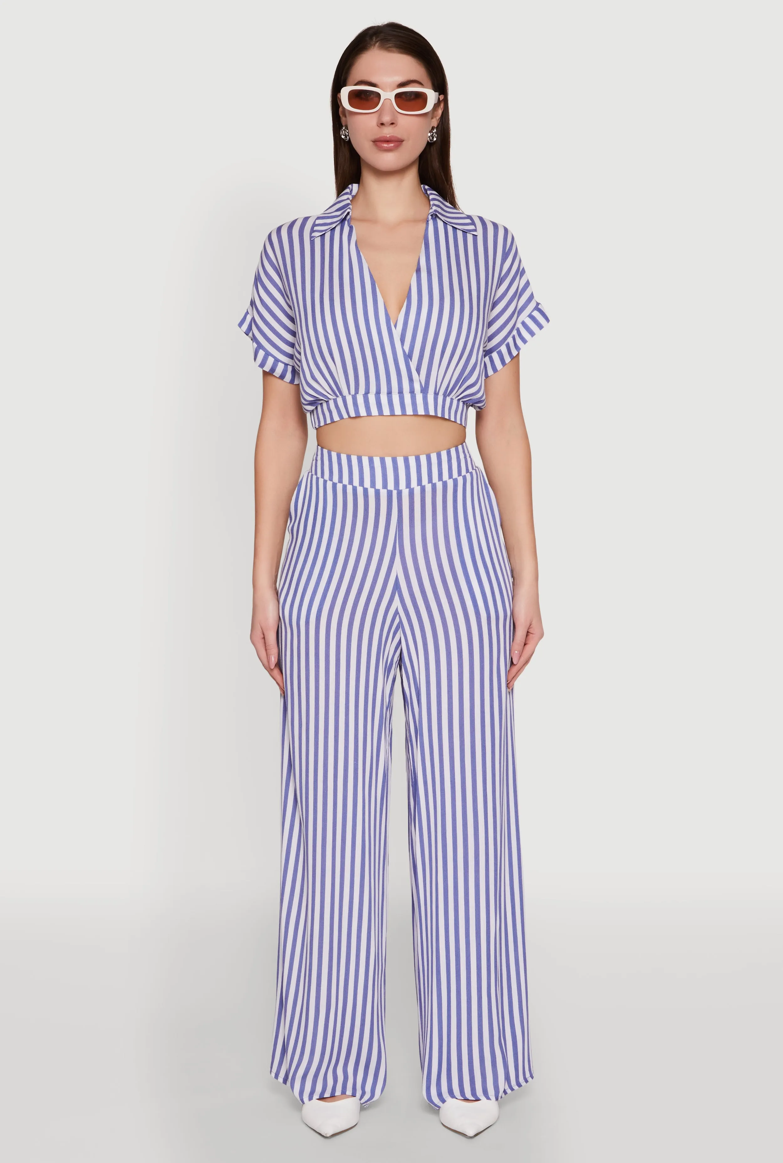 Striped Wide Leg Palazzo Pants sold by Rainbow product image thumbnail 2