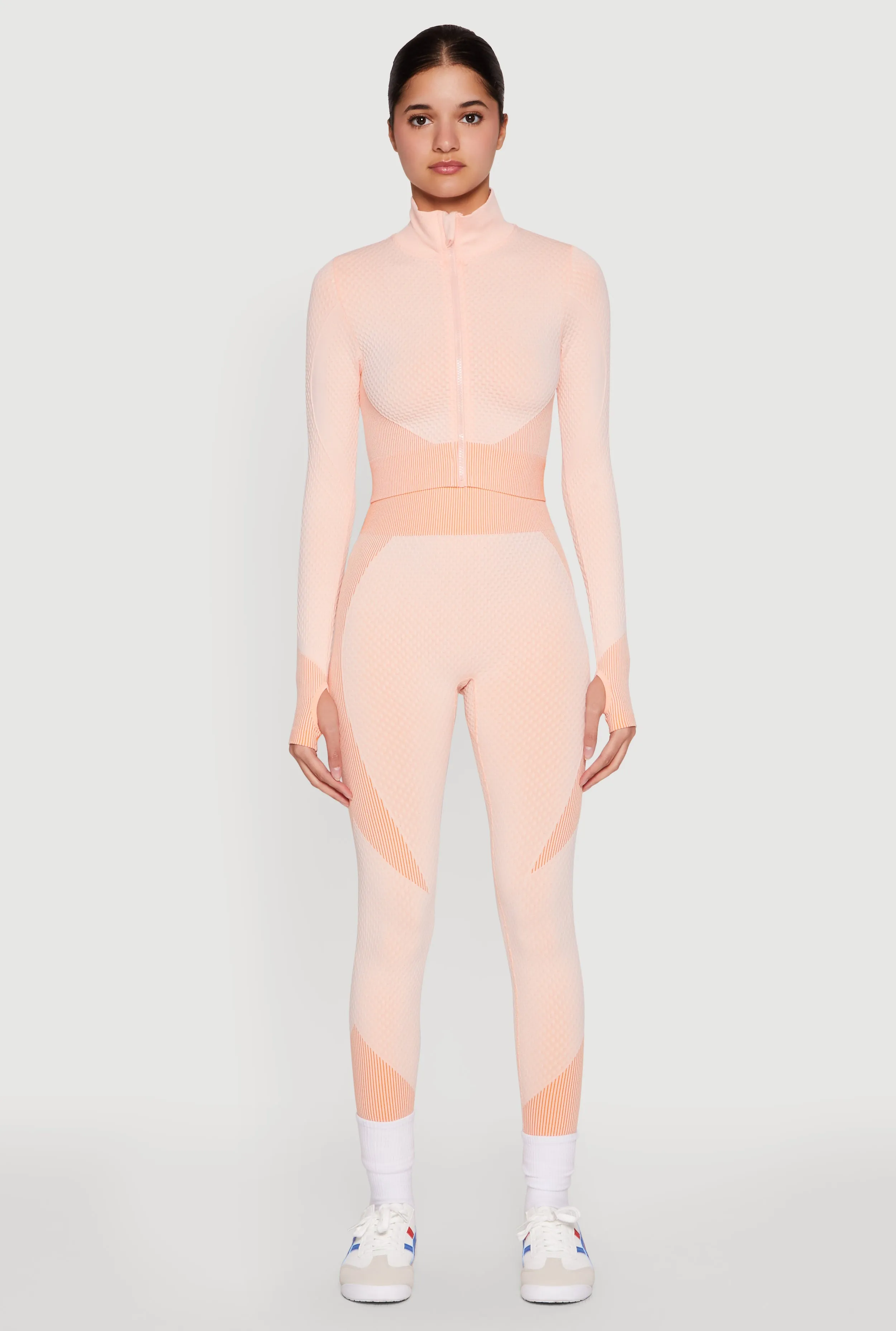 Striped Detail Two Tone Leggings sold by Rainbow