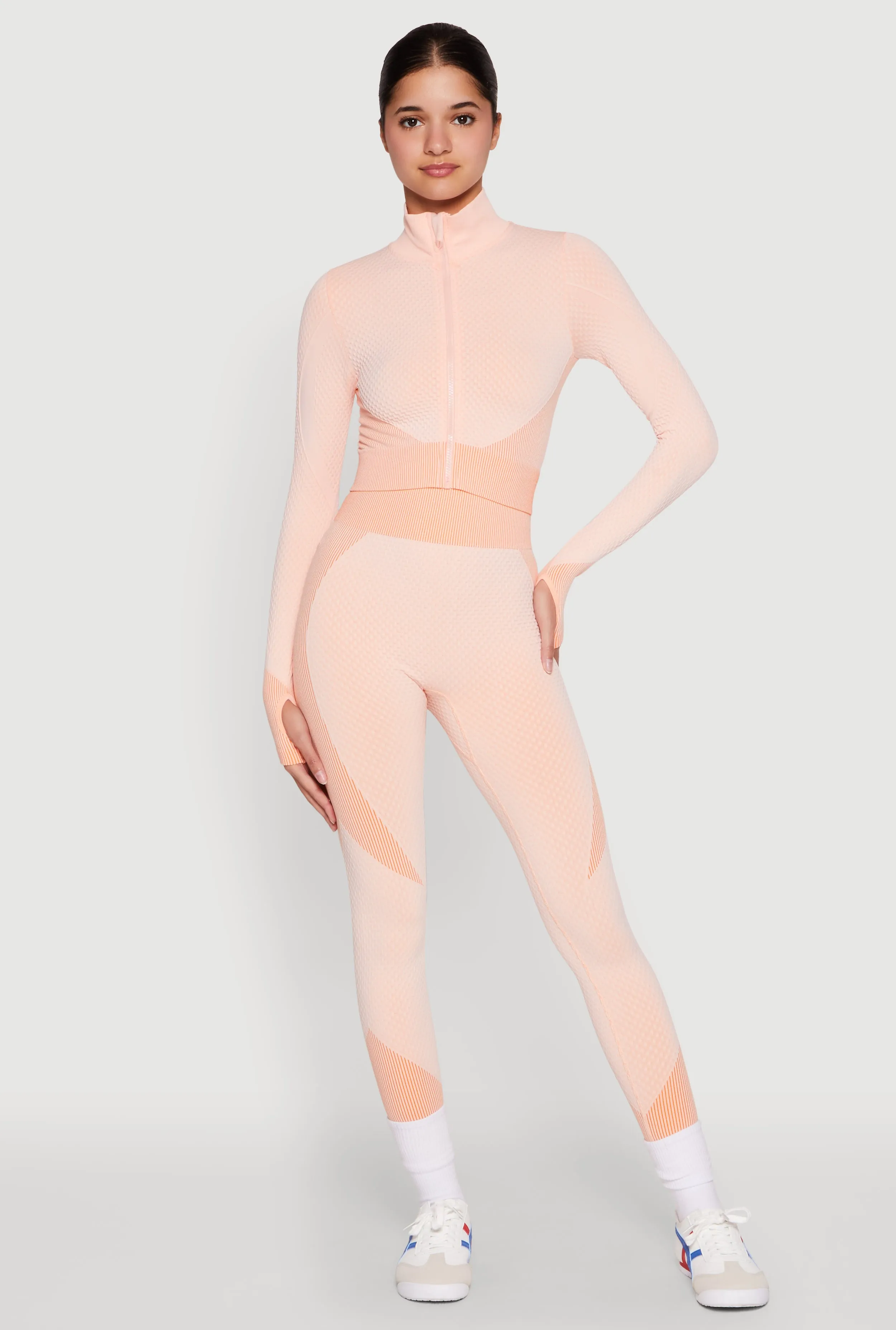 Striped Detail Two Tone Leggings sold by Rainbow product image thumbnail 2