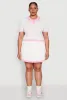 Plus Size Daisy Varsity Stripe Crop Polo Tee sold by Rainbow