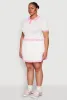 Plus Size Daisy Varsity Stripe Crop Polo Tee sold by Rainbow