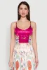 Metallic Detail Patterned Bustier Top sold by Rainbow