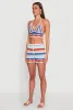 Crochet V Neck Striped Cop Top sold by Rainbow