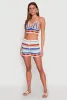 Crochet V Neck Striped Cop Top sold by Rainbow