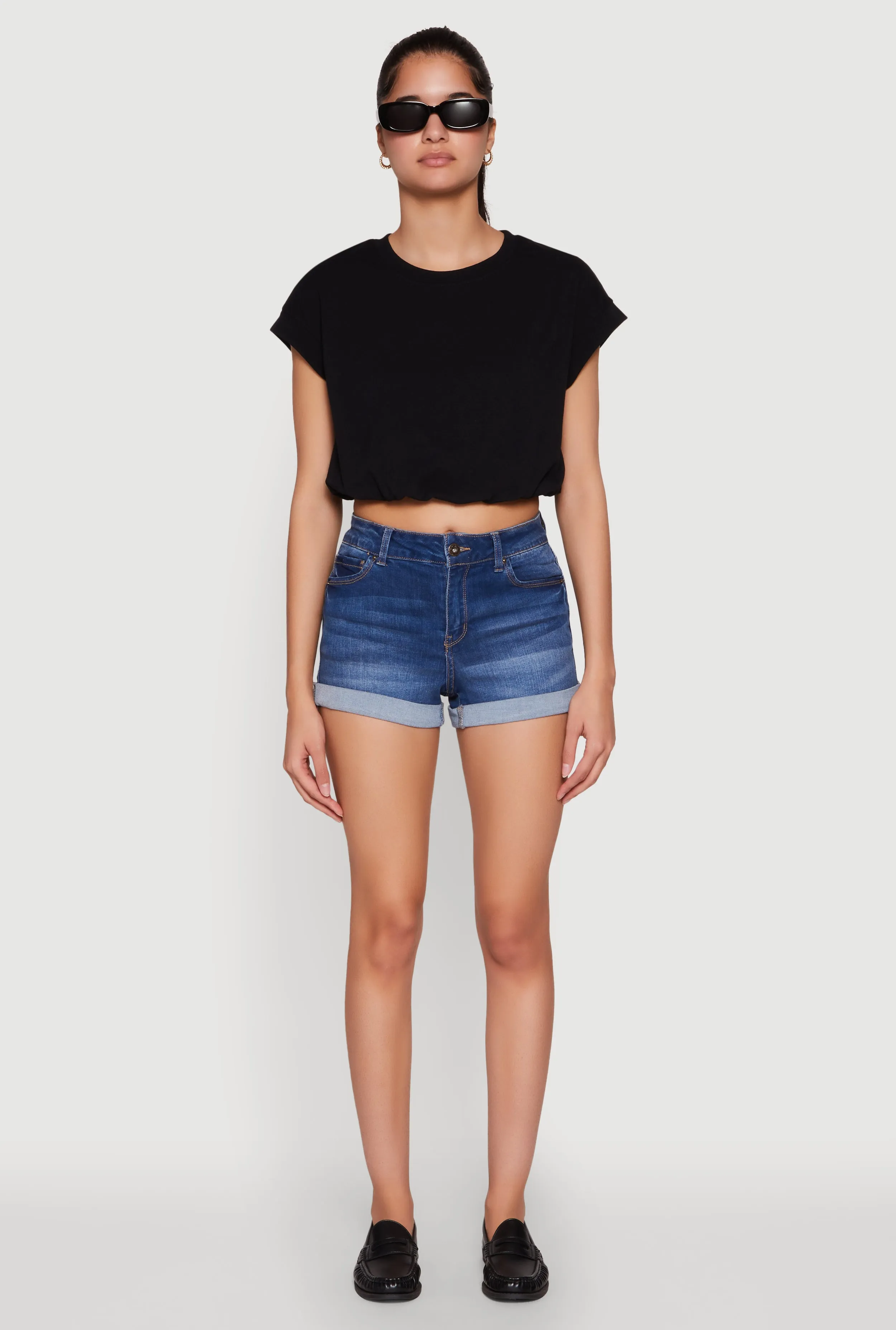Bubble Hem Cropped Tee sold by Rainbow product image thumbnail 3