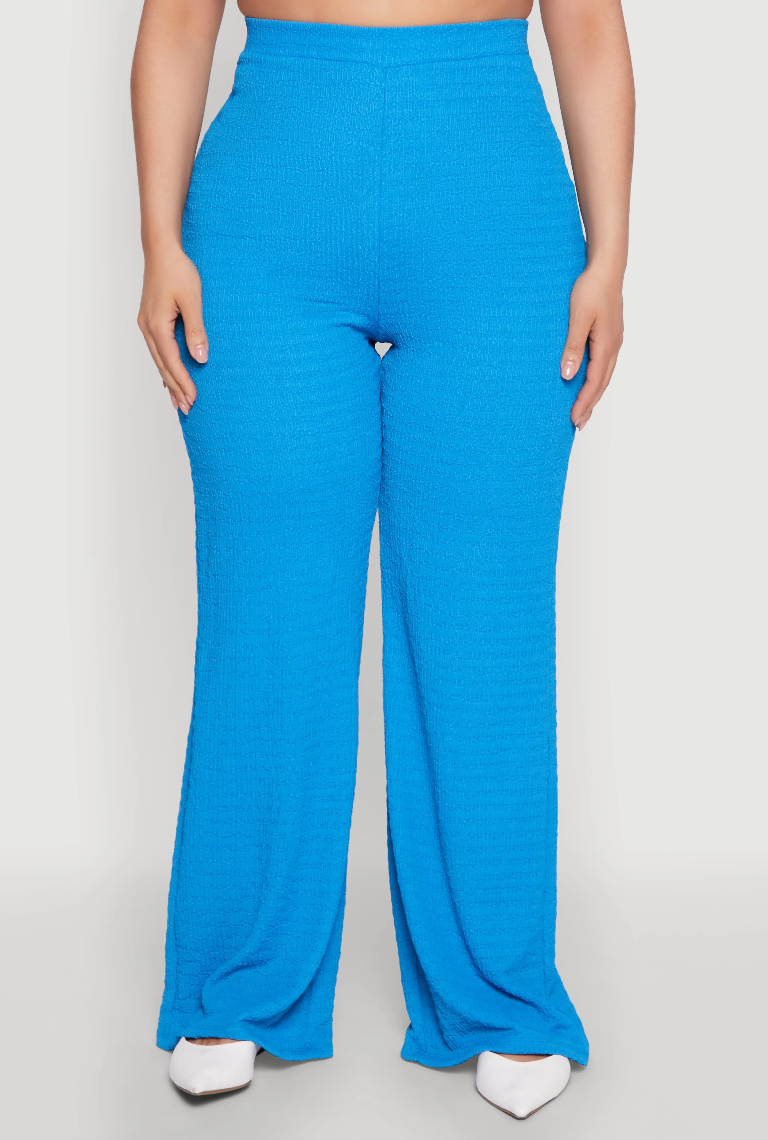 Plus Size High Waisted Textured Knit Pants sold by Rainbow product image thumbnail 3