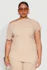 Plus Size Textured Knit Asymmetrical Top sold by Rainbow
