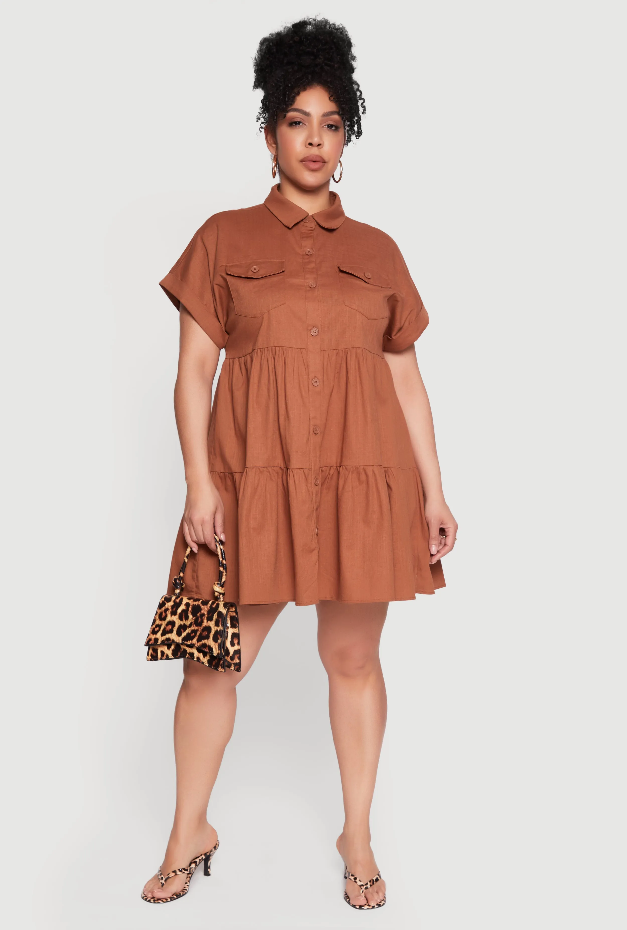 Plus Size Tiered Mini Dress sold by Rainbow product image thumbnail 2