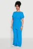 Plus Size Textured Knit Asymmetrical Top sold by Rainbow