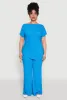 Plus Size Textured Knit Asymmetrical Top sold by Rainbow