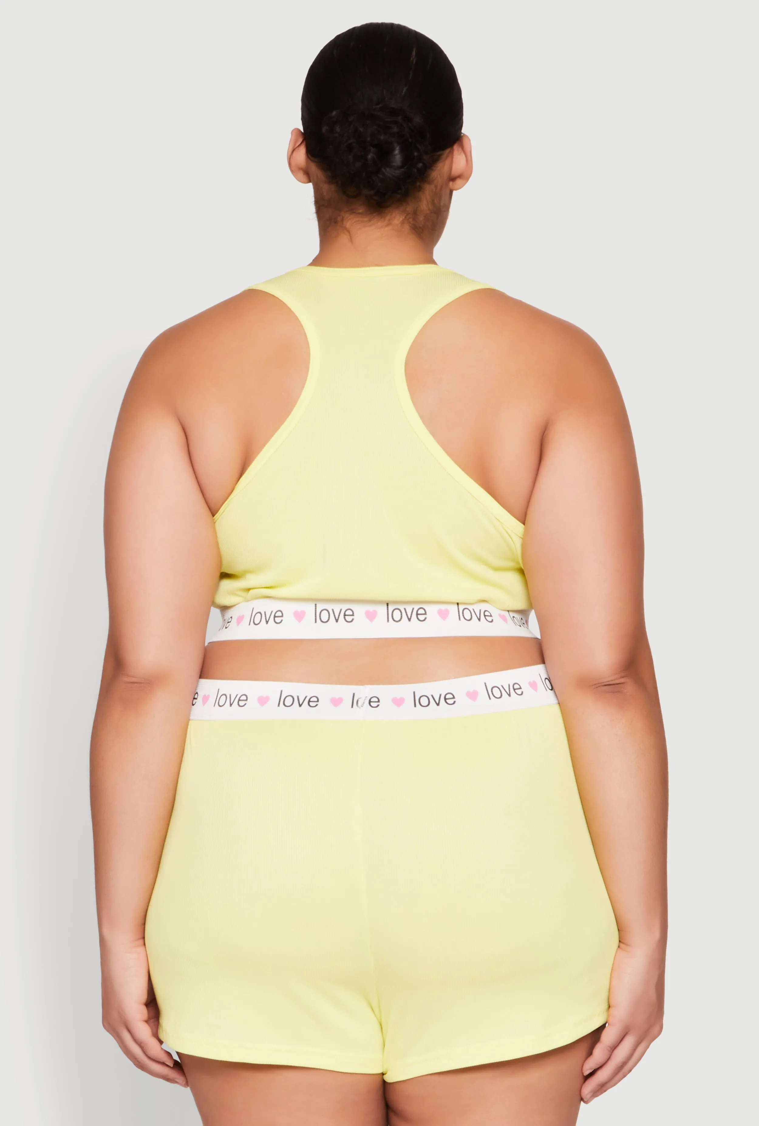 Plus Size Love Trim Pajama Tank Top and Shorts sold by Rainbow product image thumbnail 3