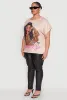 Plus Size Greek Key Living My Good Life Print Tee sold by Rainbow
