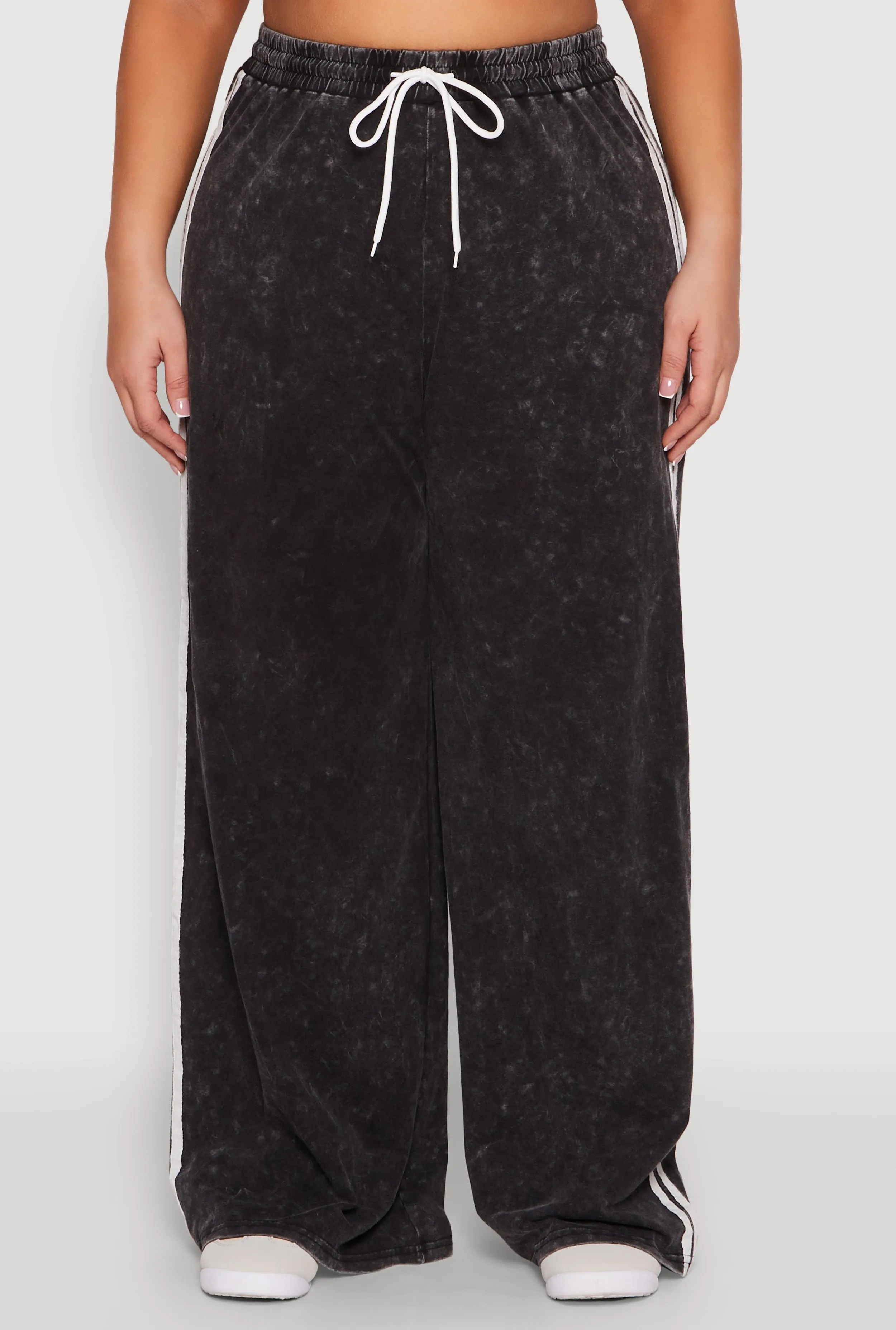 Plus Size Daisy Mineral Wash Varsity Stripe Sweatpants sold by Rainbow product image thumbnail 3