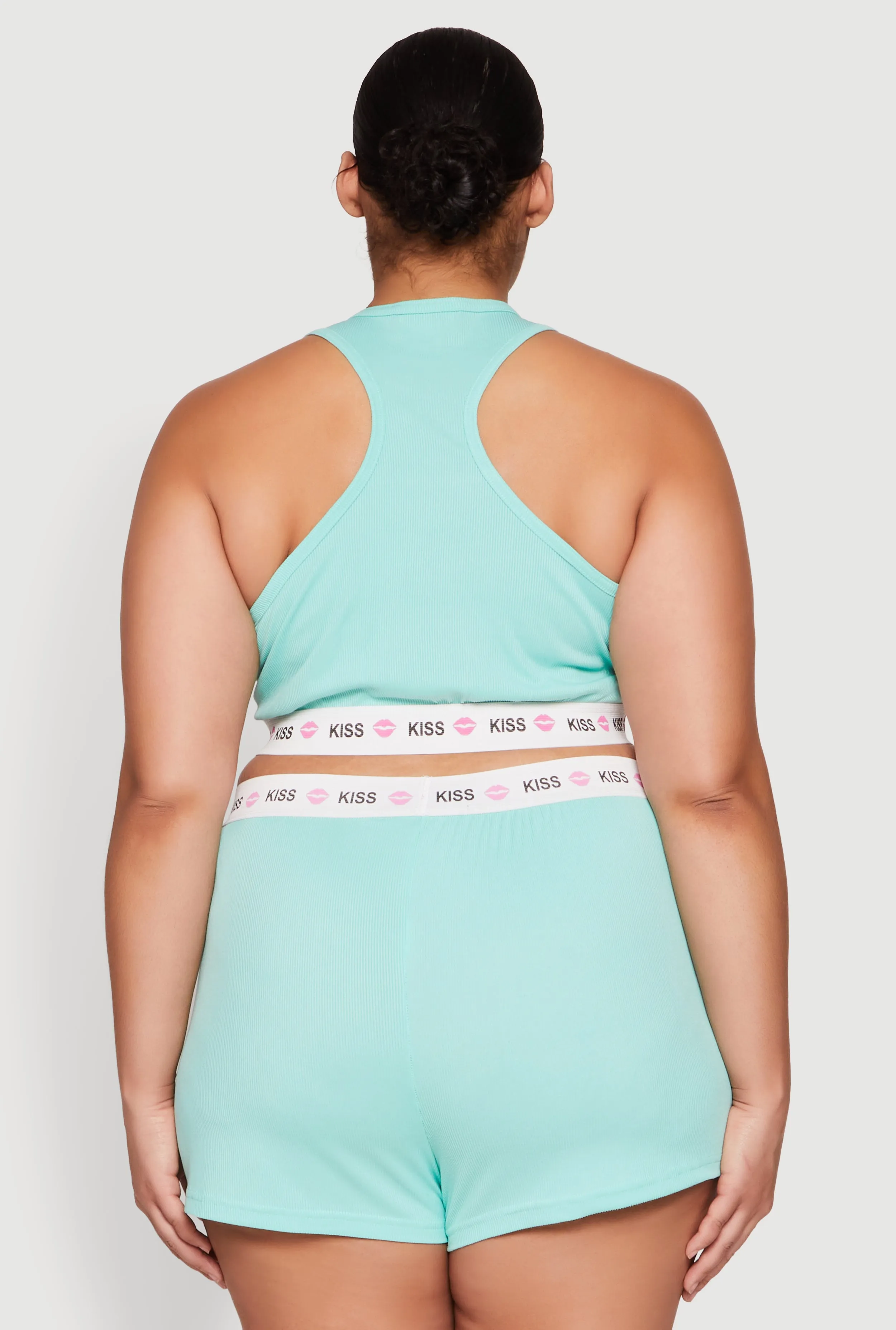 Plus Size Kiss Trim Pajama Tank Top and Shorts sold by Rainbow product image thumbnail 3