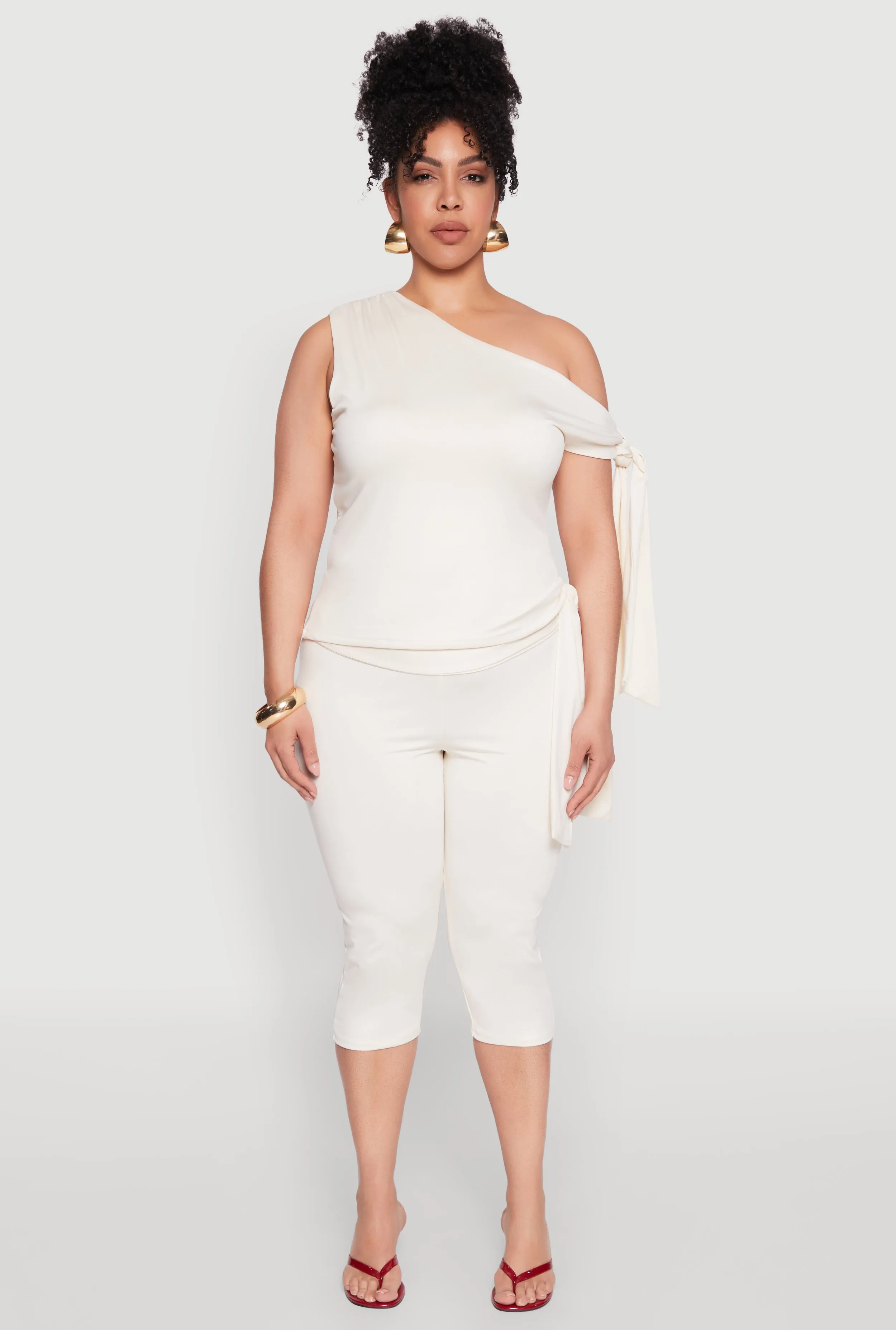 Plus Size Side Tie Capri Pants sold by Rainbow product image thumbnail 2