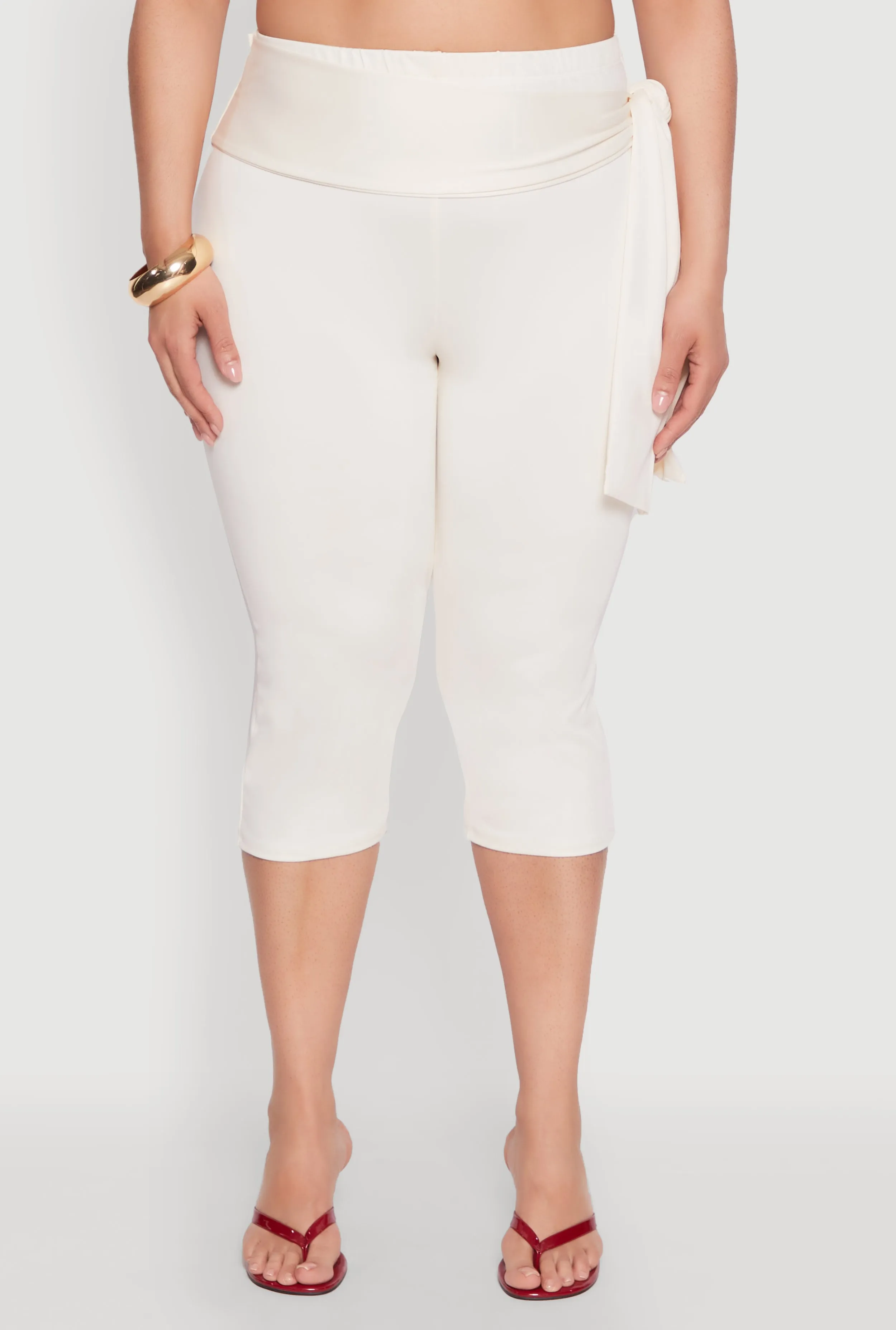Plus Size Side Tie Capri Pants sold by Rainbow product image thumbnail 3