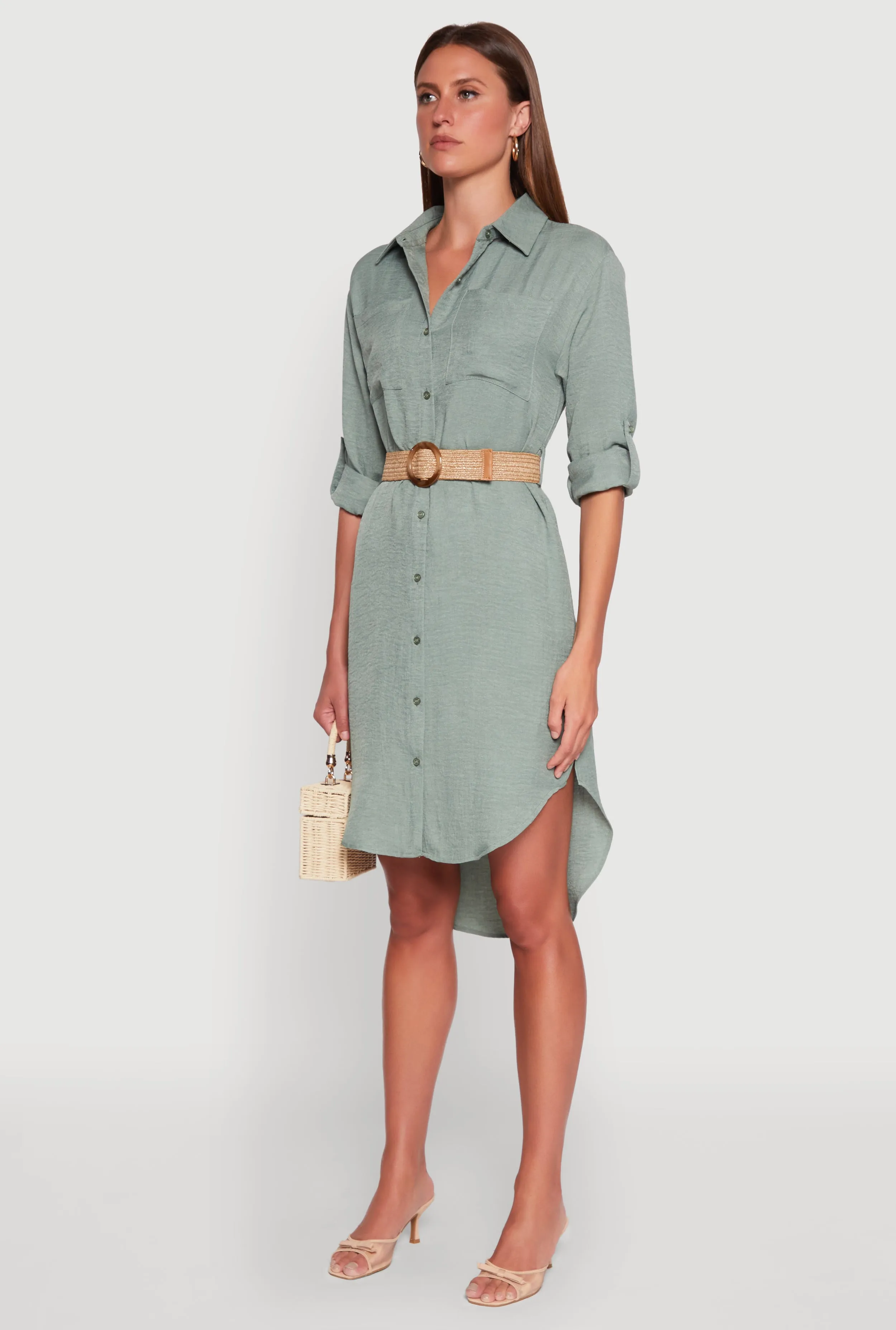 High Low Shirt Dress sold by Rainbow product image thumbnail 3