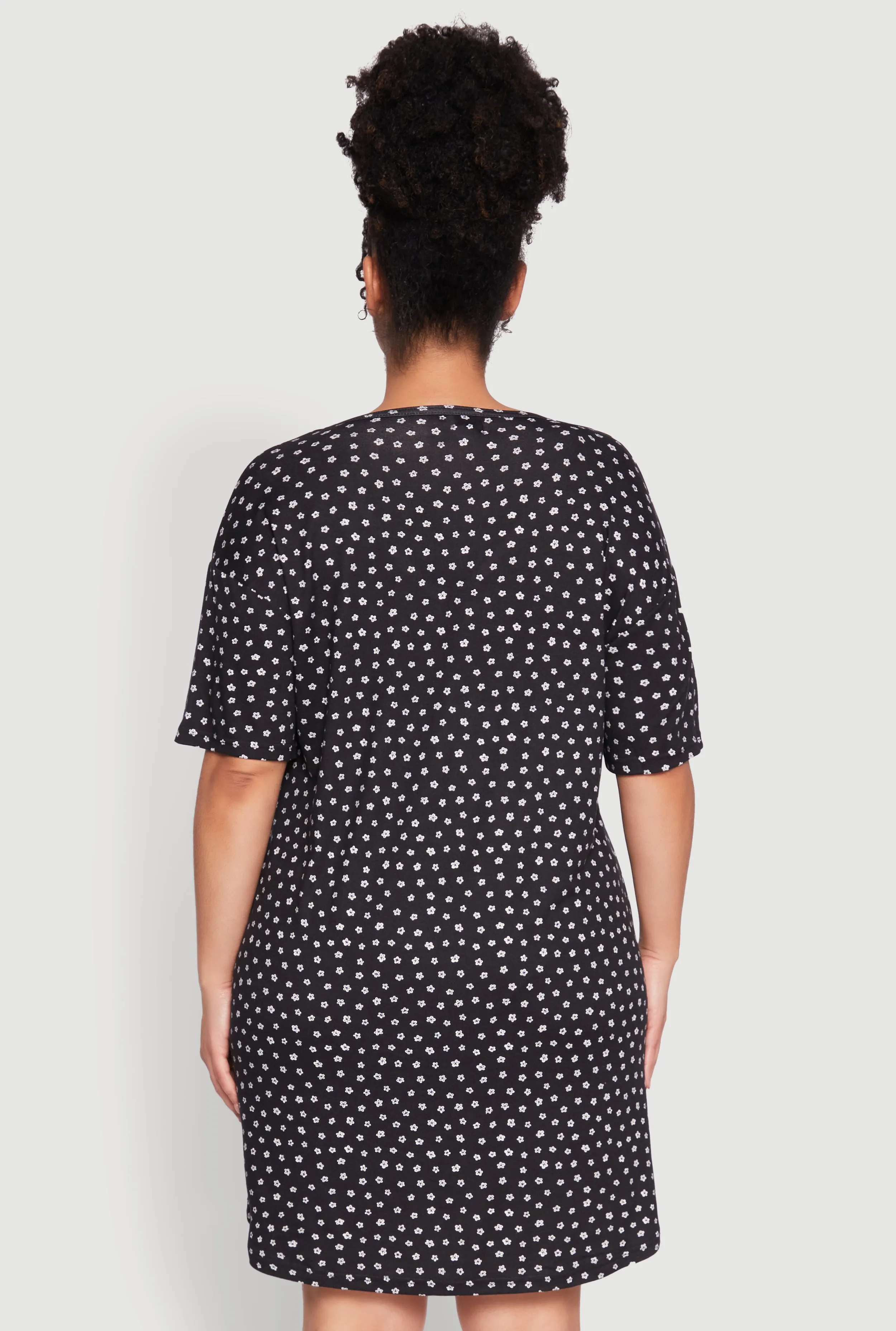 Plus Size Flower Print Graphic Sleepshirt sold by Rainbow product image thumbnail 3