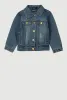 Little Girls Rhinestone Butterfly Distressed Jean Jacket sold by Rainbow