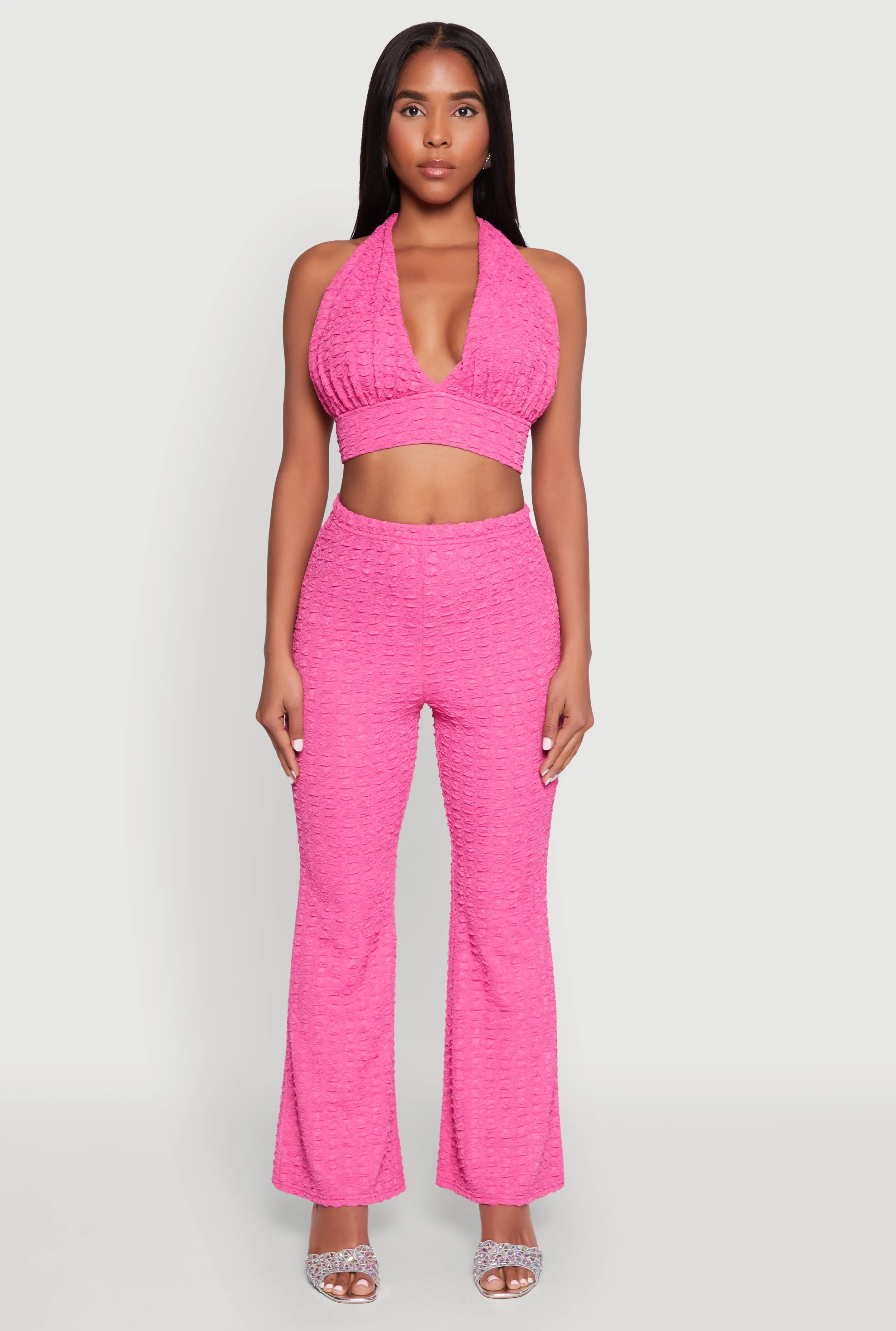 Bubble Knit Flared Leg Pants sold by Rainbow product image thumbnail 2