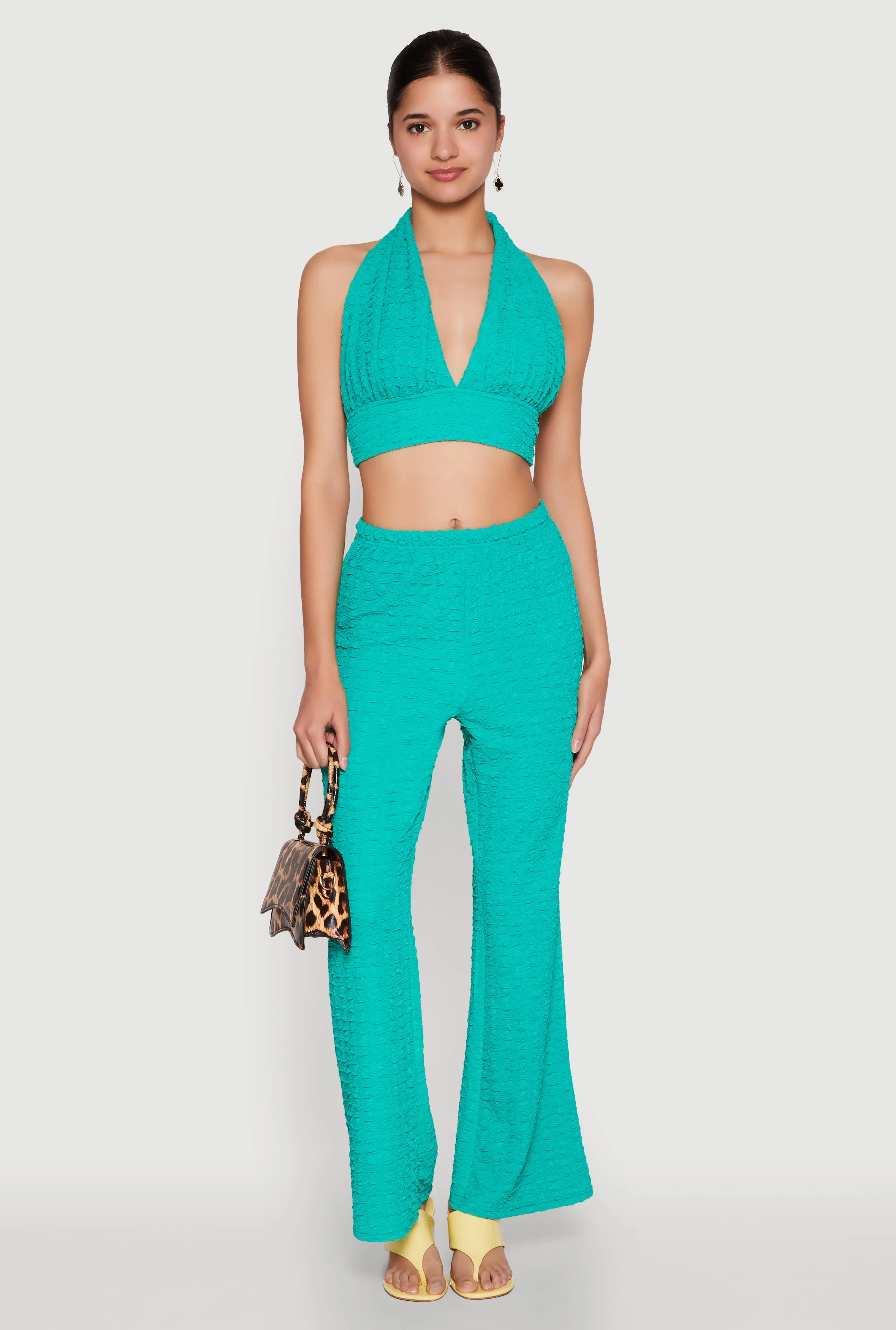 Bubble Knit Tie Back Halter Top sold by Rainbow product image thumbnail 3