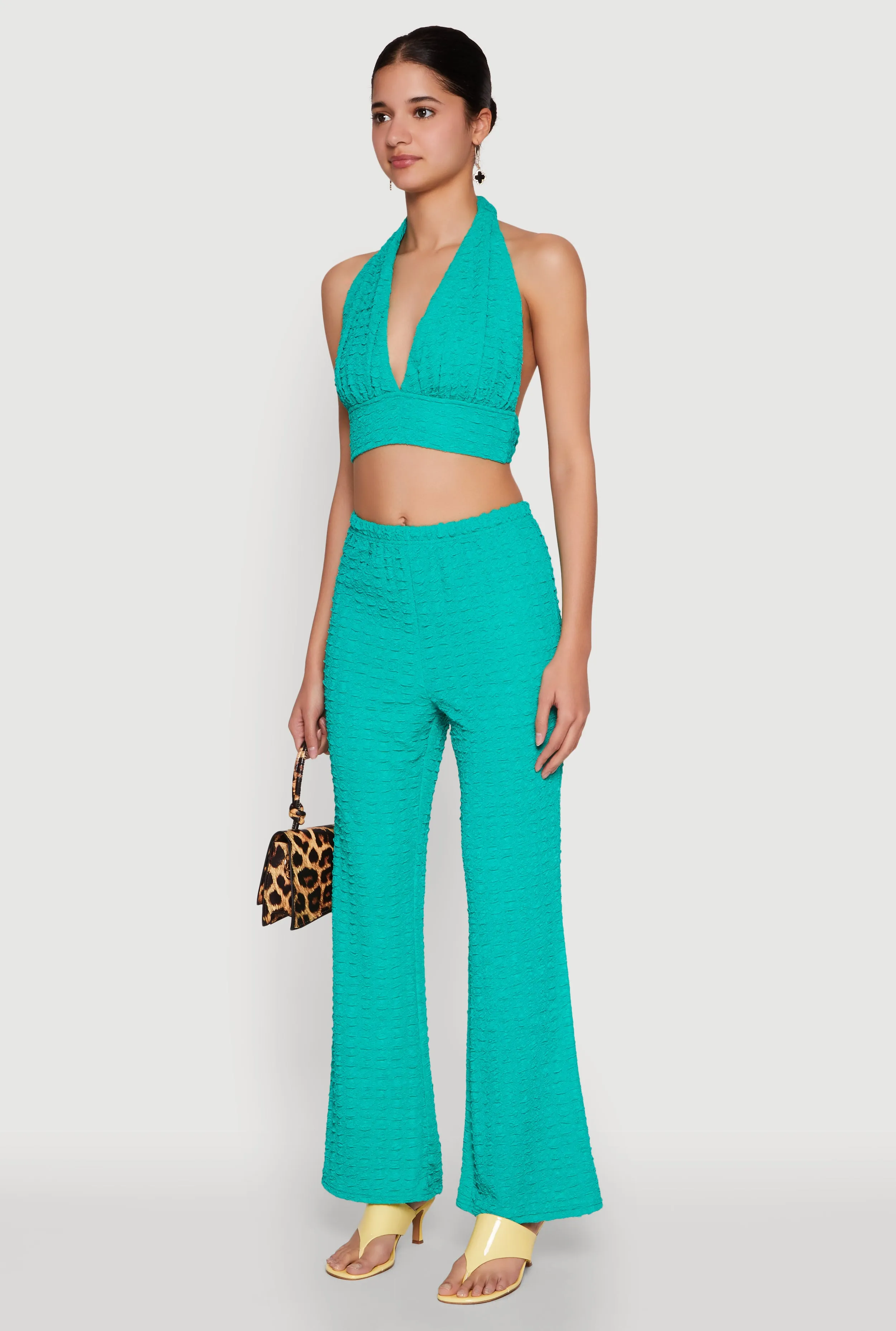 Bubble Knit Tie Back Halter Top sold by Rainbow product image thumbnail 5