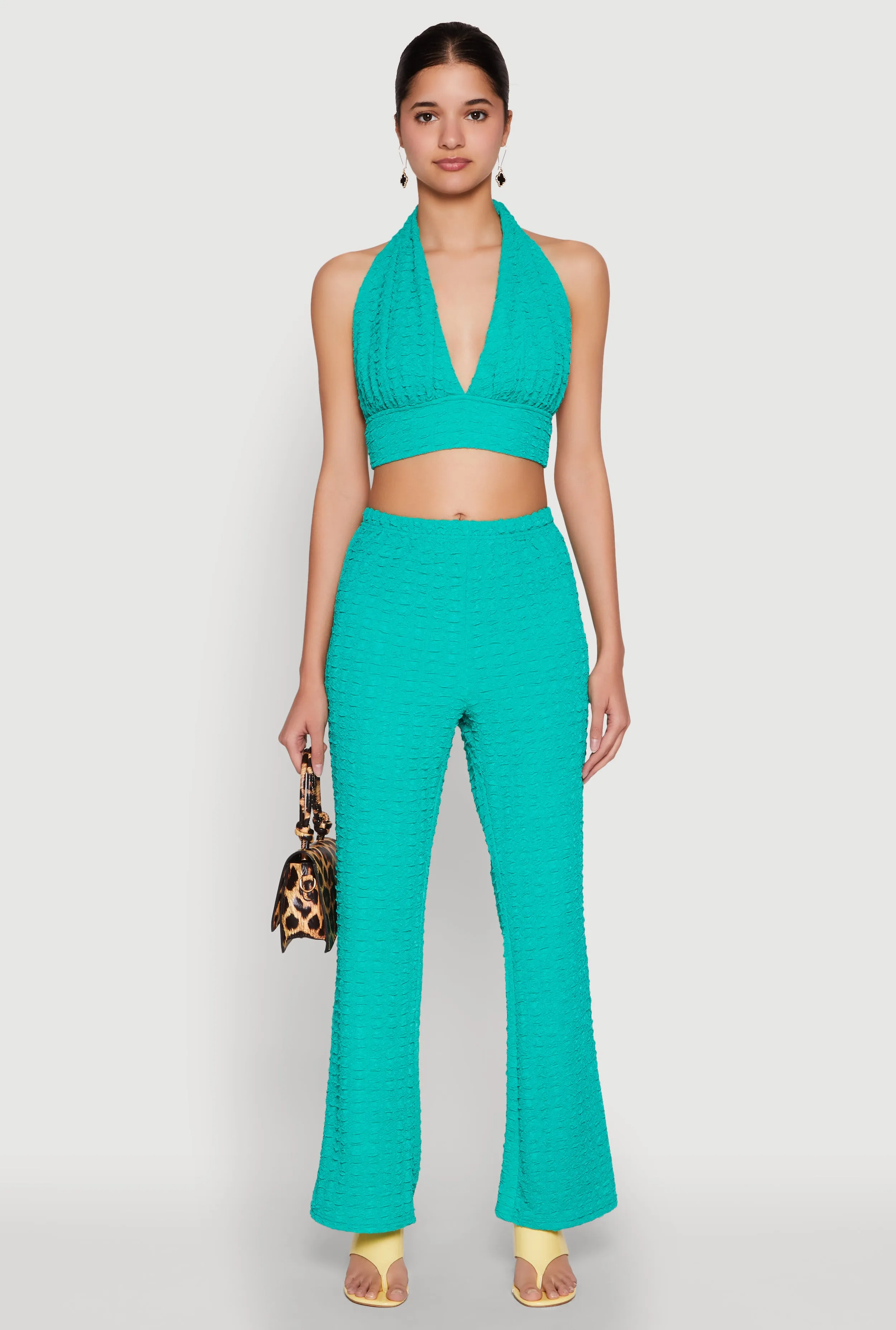 Bubble Knit Tie Back Halter Top sold by Rainbow product image thumbnail 2