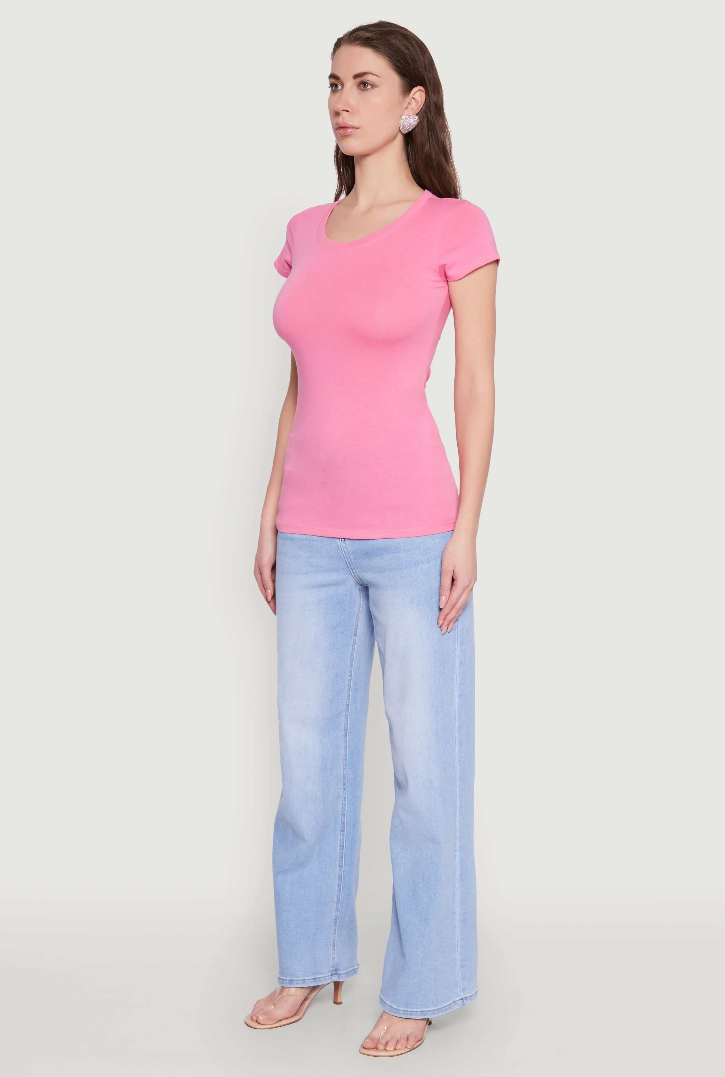 Short Sleeve Scoop Neck Tee sold by Rainbow product image thumbnail 5