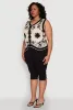 Plus Size Floral Pattern Crochet Vest sold by Rainbow